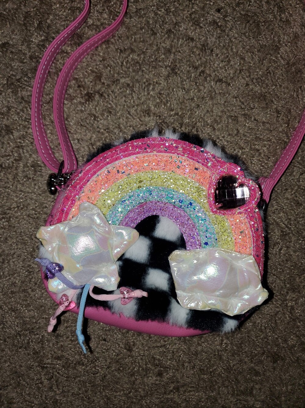 *NWOT* Miss Gwen OMG Accessories Pink Rainbow Crossbody Bag